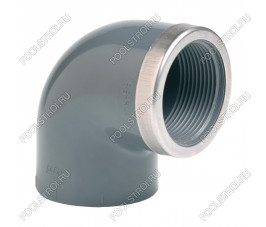 Угол 90° c металлическим кольцом EFFAST d32x1