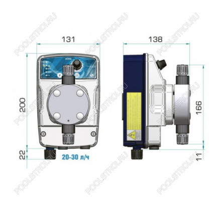 Насос дозир. мембранный eONE MA 2-16 100/250V PVDF TFE/P