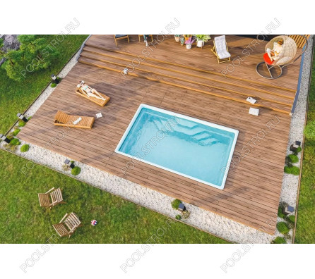 Композитный бассейн Корсо PREMIUM (5х3х1.5м) (Цвет GRANIT)