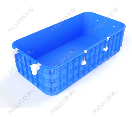 Полипропиленовый бассейн Standart max. 10х3.5х1.7. без лестницы. скиммерный. закругленные. r 500 мм. 5 мм